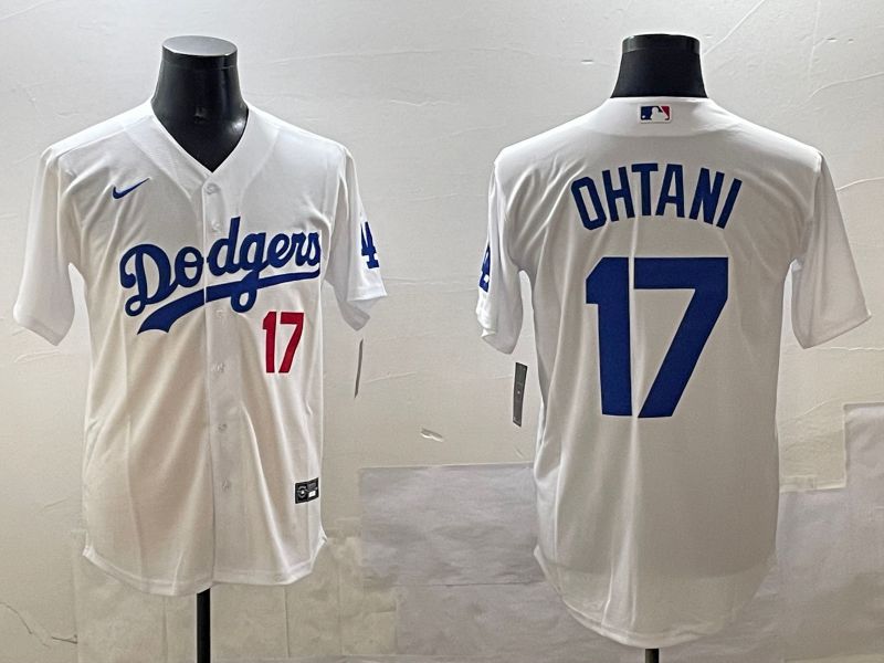 Men Los Angeles Dodgers #17 Ohtani White Game 2025 Nike MLB Jersey style 03091